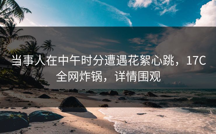 当事人在中午时分遭遇花絮心跳，17C全网炸锅，详情围观